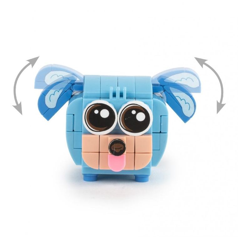 Kidea, Snapets, klocki, niebieski pies, 76 elementów