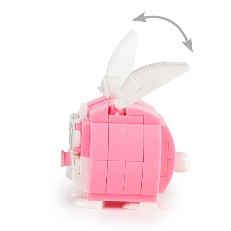 Kidea, Snapets, klocki, różowy królik, 75 elementów