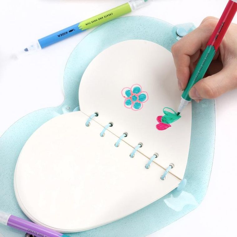 Kidea, zakreślacze dwustronne, 10 kolorów