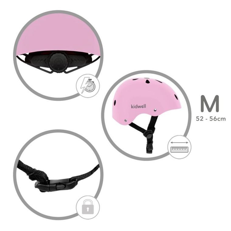 Kidwell, Orix II, kask ochronny, różowy, rozmiar 52-56 cm