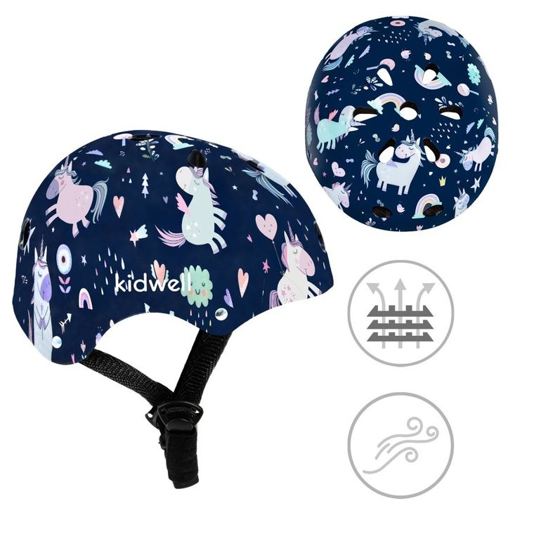 Kidwell, Orix Plus, kask ochronny, jednorożce, rozmiar 52-56 cm
