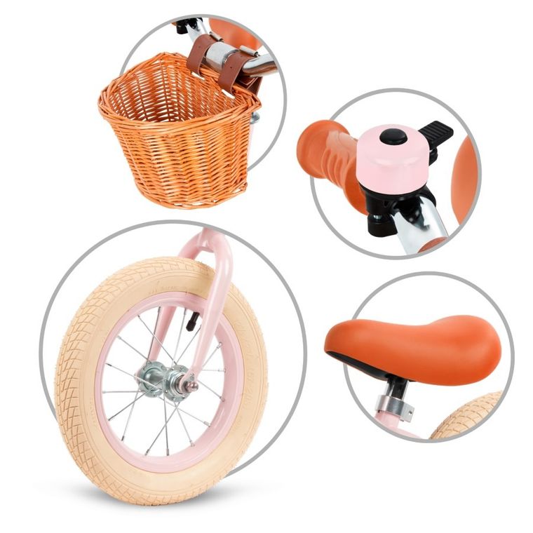 Kidwell, Rebel, rowerek biegowy, klasyczny różowy