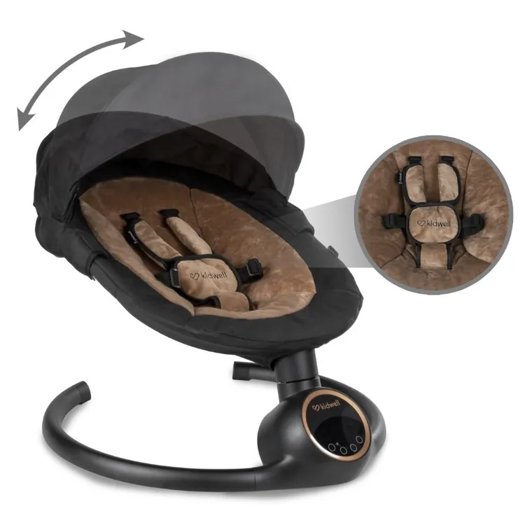 Kidwell, Reve, bujaczek, leżaczek elektryczny, 2w1, czarno-złoty