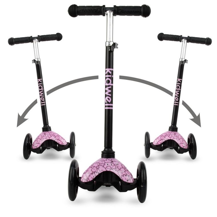 Kidwell, Uno, hulajnoga 3-kołowa LED, balansowa, clouds