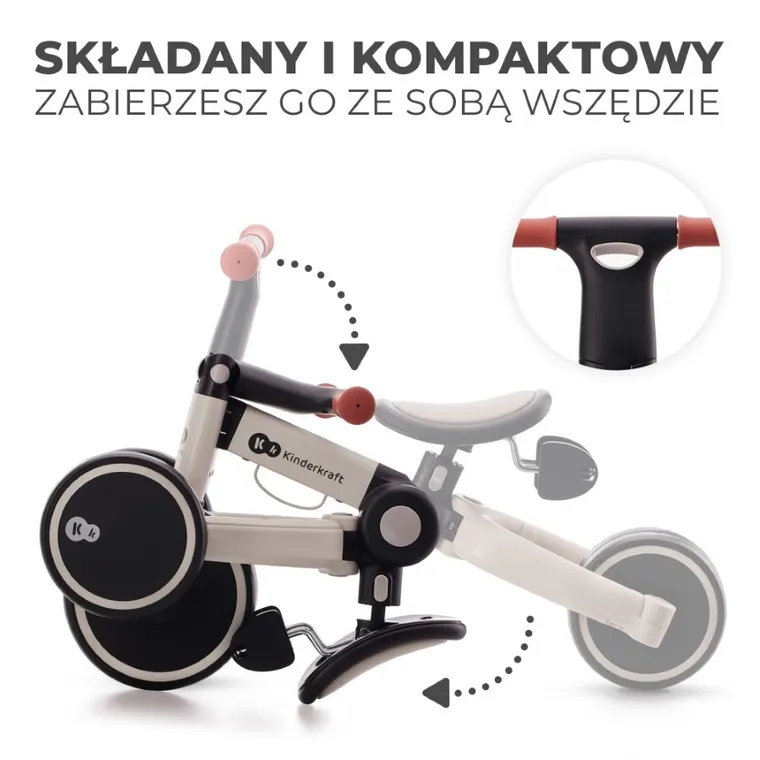 Kinderkraft, 4Trike, rowerek trójkołowy, Silver Grey