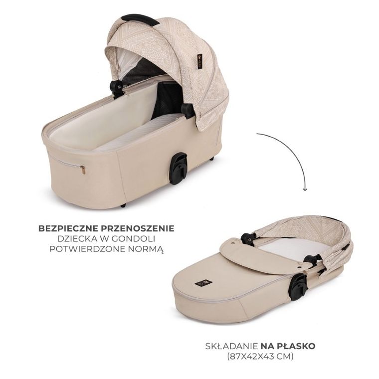 Kinderkraft, Bizuu, Nea 2, wózek wielofunkcyjny, 2w1, Dune Whisper