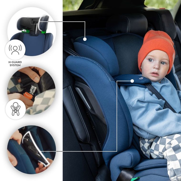 Kinderkraft, Comfort Up 2 Plus, i-Size, fotelik samochodowy, navy, 100-150 cm