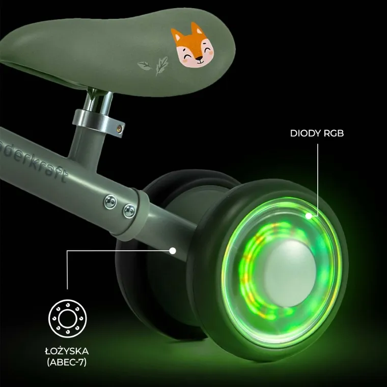 Kinderkraft, Cutie Flash, rowerek biegowy, Green