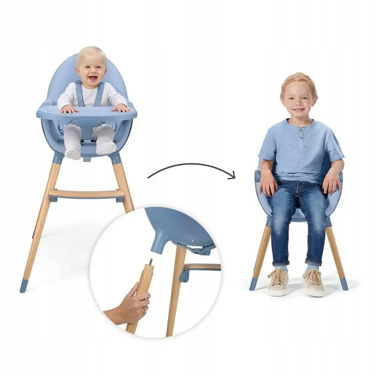 Kinderkraft, Fini 2, krzesełko do karmienia, nordic breeze