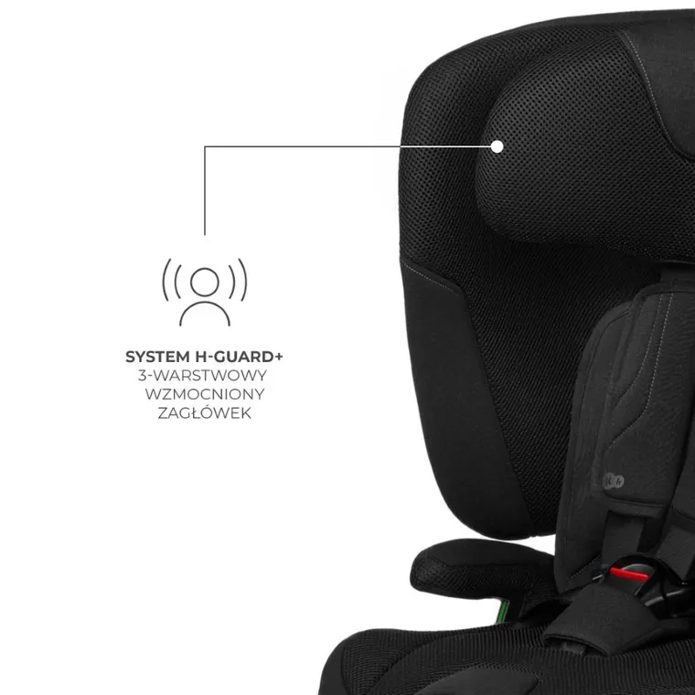 Kinderkraft, FIX2GO, i-Size, fotelik samochodowy, Black, 76-150 cm
