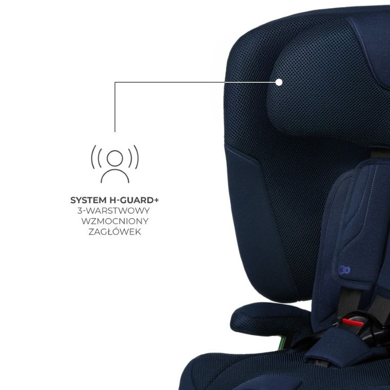 Kinderkraft, FIX2GO, i-Size, fotelik samochodowy, Navy, 76-150 cm