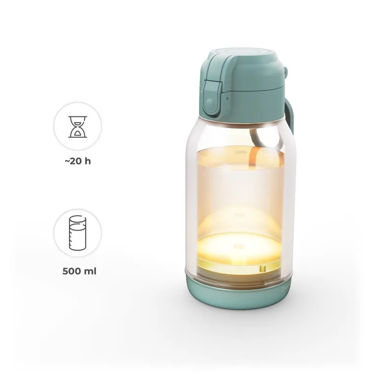 Kinderkraft, Gaja, mobilny podgrzewacz do mleka i termos, zielony, 500 ml