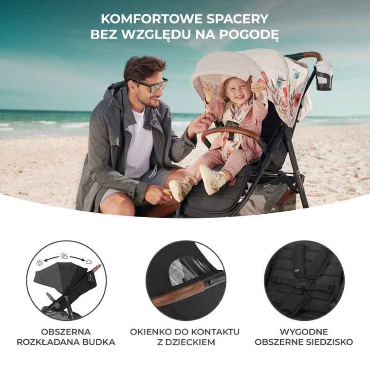 Kinderkraft, Grande Plus, wózek spacerowy, Black