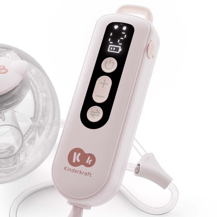 Kinderkraft, Hands-Free, podwójny laktator GentleFlow, pink