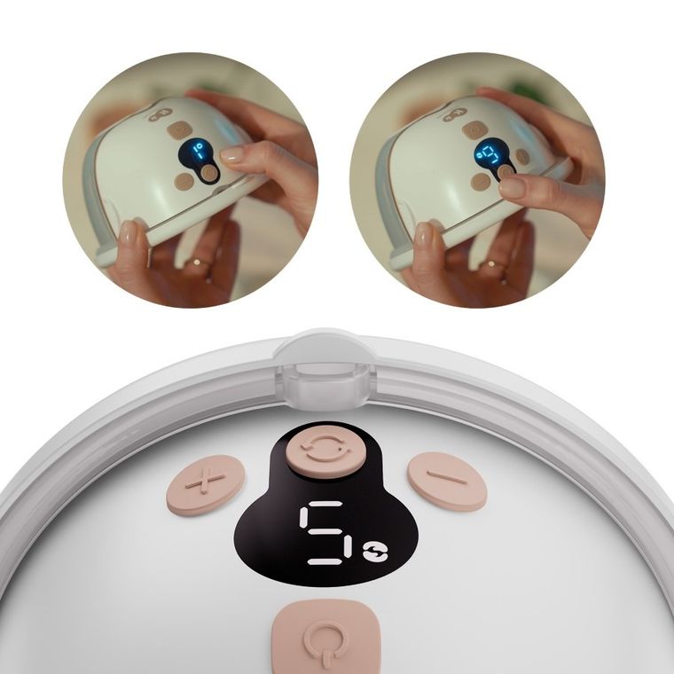 Kinderkraft, Hands-Free, pojedynczy laktator MamaFlow, gold