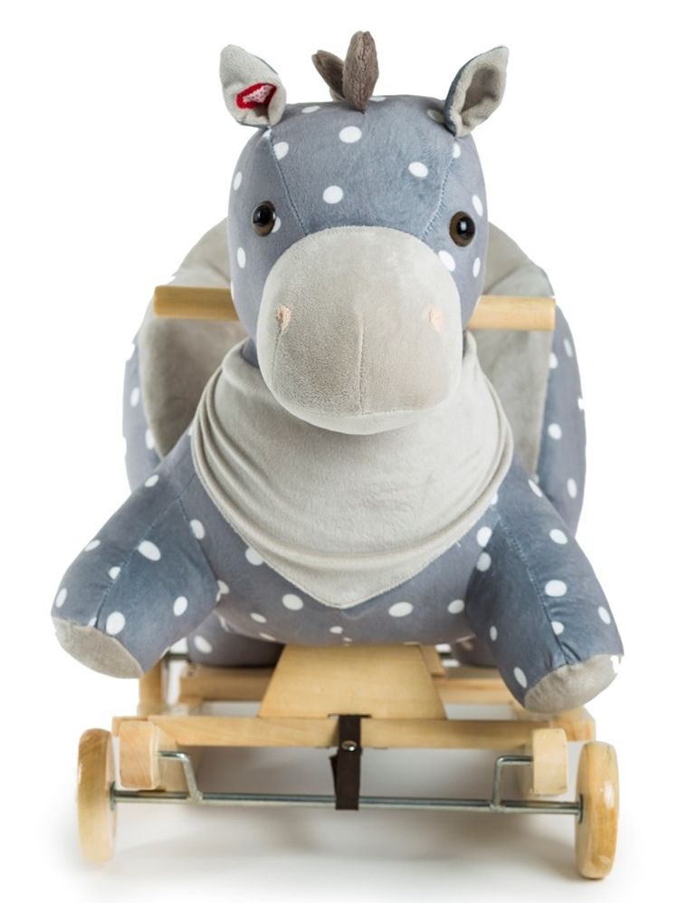 Kinderkraft, konik na biegunach z funkcją jeździka, szary