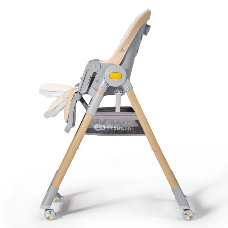 Kinderkraft, Lastree, krzesełko do karmienia, beżowe, Wood