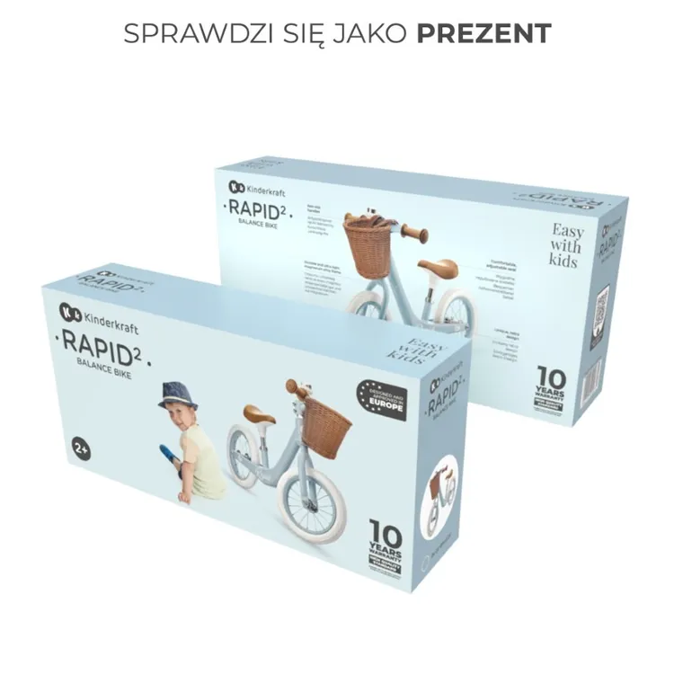 Kinderkraft, Rapid 2, rowerek biegowy, blue breeze