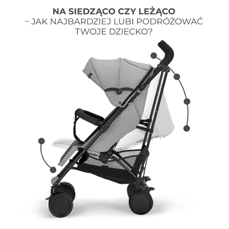 Kinderkraft, Siesta, wózek spacerowy, Grey