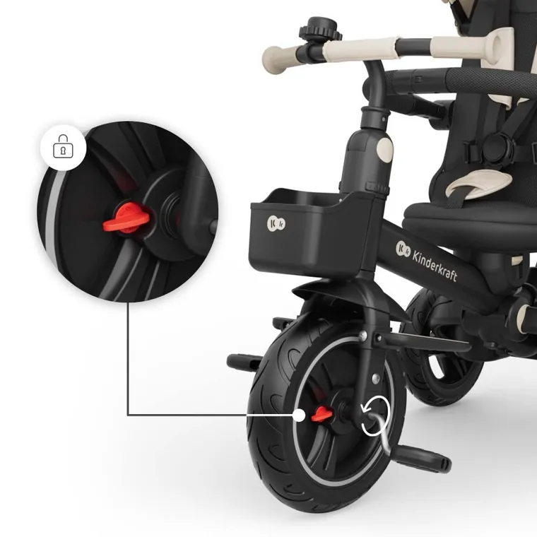 Kinderkraft, Spinstep 2 Plus, rowerek trójkołowy 6w1, Beige