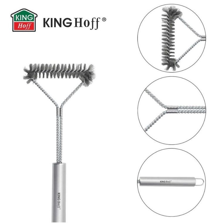 Kinghoff, szczotka do czyszczenia rusztu, grilla, stalowa, KH-1915