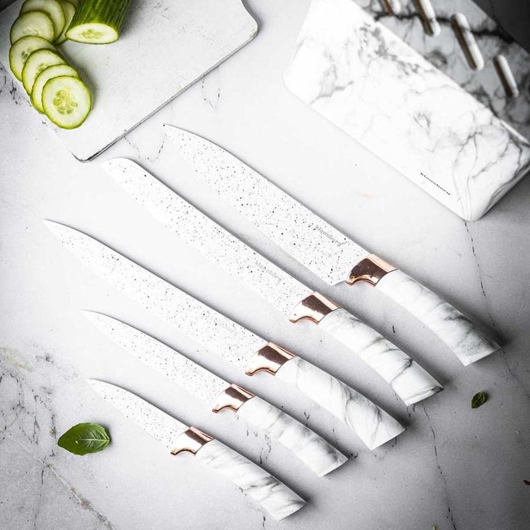 Kinghoff, zestaw noży kuchennych w bloku, 5 szt.