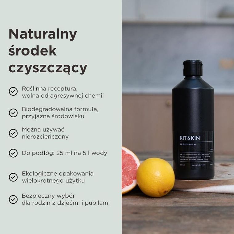 Kit & Kin, naturalny płyn do czyszczenia wszystkich powierzchni, 500 ml