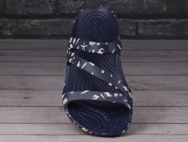 Klapki damskie, granatowe, Crocs Kadee II