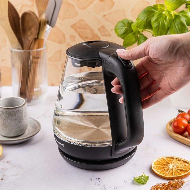 Klausberg, czajnik elektryczny, szklany, LED, 1,2l, KB-9003