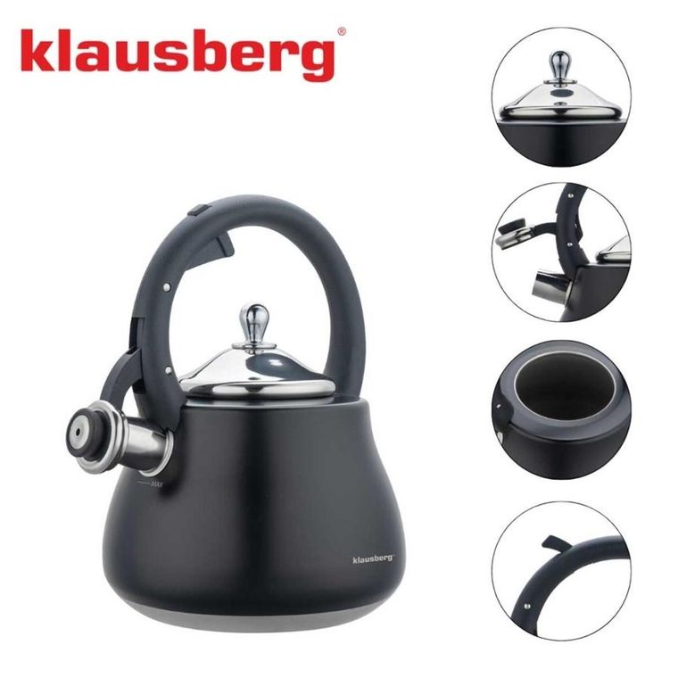 Klausberg, czajnik stalowy z gwizdkiem, 2,8l, KB-7918