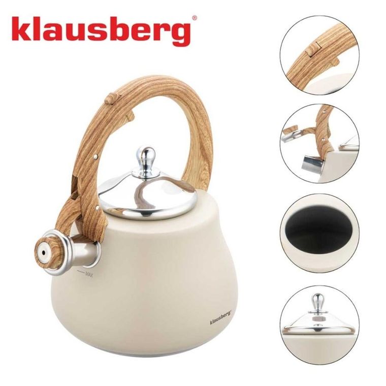 Klausberg, czajnik stalowy z gwizdkiem, 2,8l, KB-7919