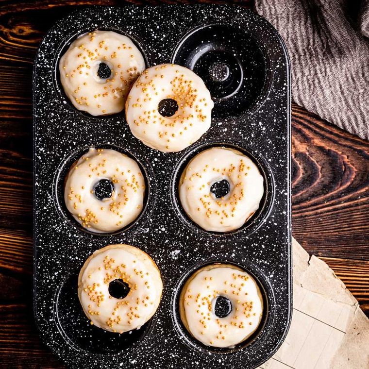 Klausberg, granitowa forma do pieczenia, 6 pączków donut