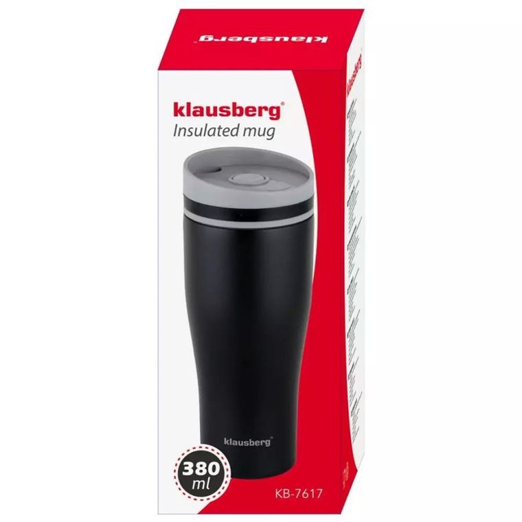 Klausberg, kubek termiczny, click clack, 380 ml, KB-7617
