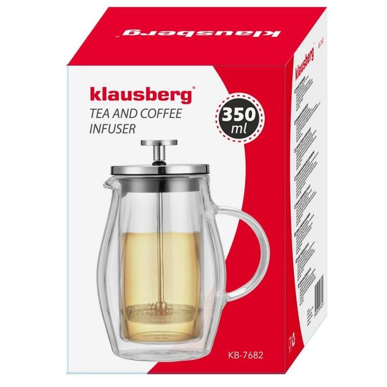 Klausberg, termiczny zaparzacz tłokowy do kawy i herbaty, 350 ml, KB-7682