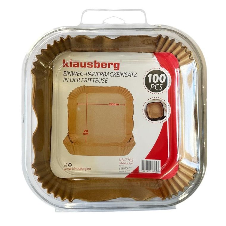 Klausberg, wkład papierowy do frytownicy, 20-20 cm, 100 szt