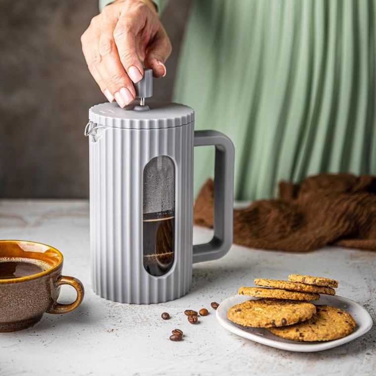 Klausberg, zaparzacz tłokowy do kawy/herbaty, szary, 1000 ml