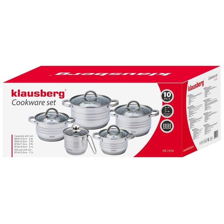 Klausberg, zestaw garnków, 10 elementów, KB-7696