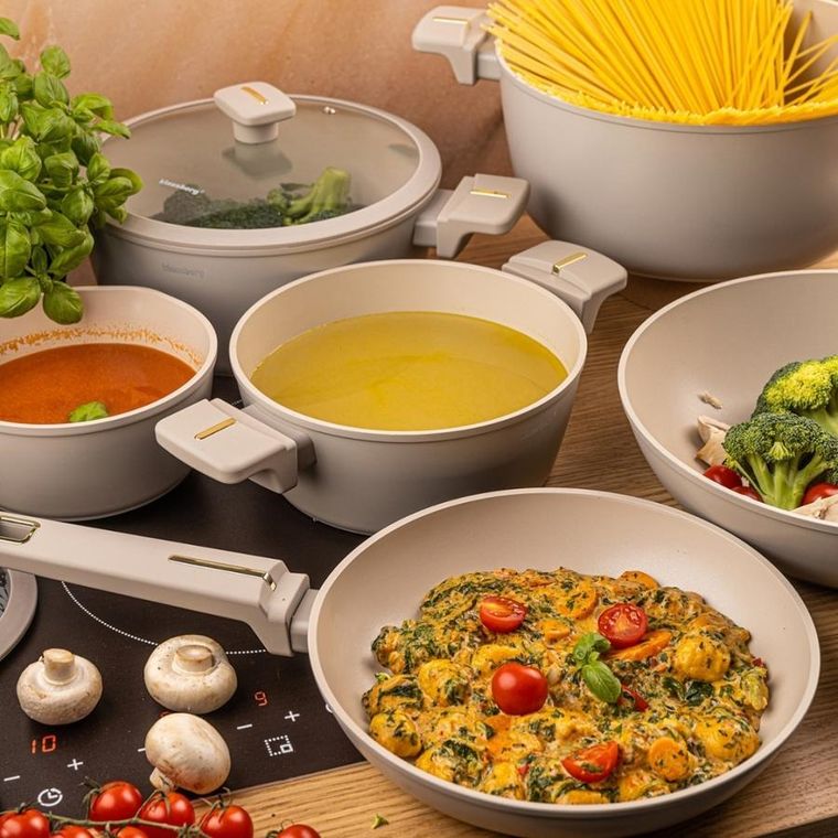 Klausberg, zestaw garnków marmurkowych, 12 elementów, kb-7969