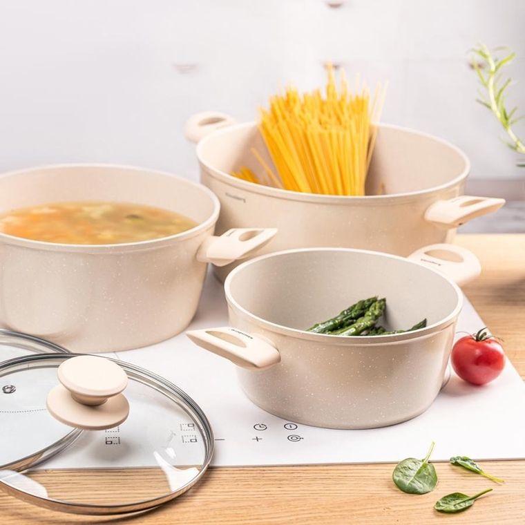 Klausberg, zestaw garnków marmurkowych, 6 elementów, kb-7961