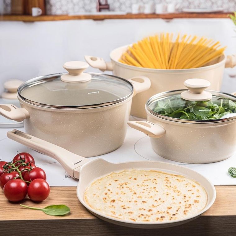 Klausberg, zestaw garnków marmurkowych, 7 elementów, kb-7963