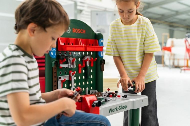 Klein, Bosch, Warsztat z narzędziami budowlanymi, 82 elementy