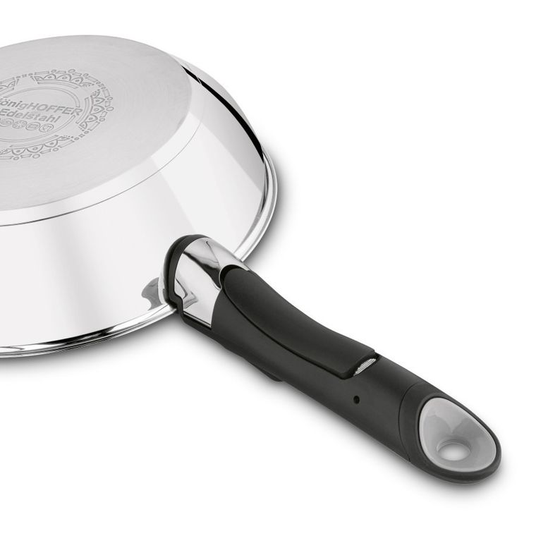 KönigHoffer, Colate, komplet patelni non-stick, odpinana rączka, marble, 20-5,5/24-6,5/28-7 cm