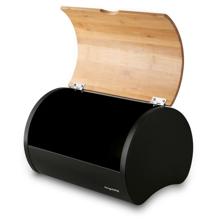 Könighoffer, Volano, chlebak metalowy z 3 pojemnikami, czarny