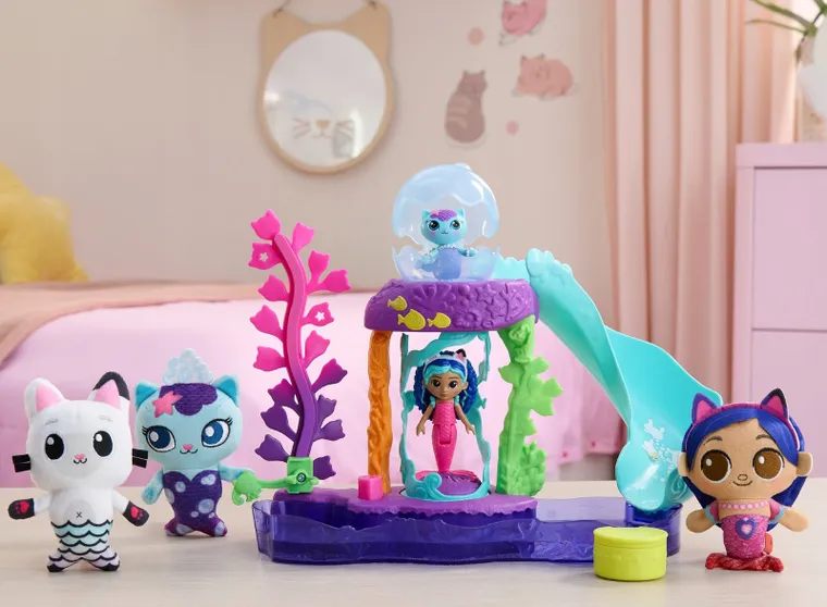 Koci Domek Gabi Film, Kocie akwarium Syrenkotki, zestaw z 2 figurkami