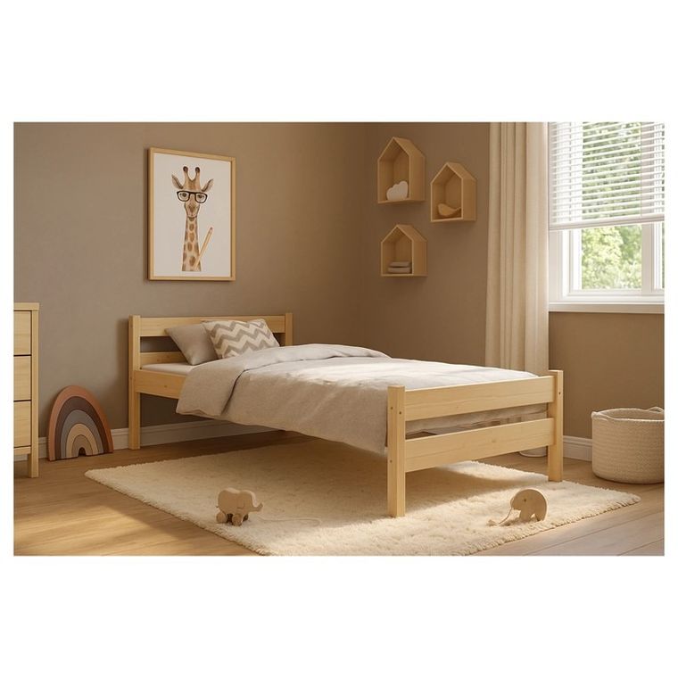 Kocot Kids, Aleks, łóżko, naturalny nielakierowany, 80-200 cm