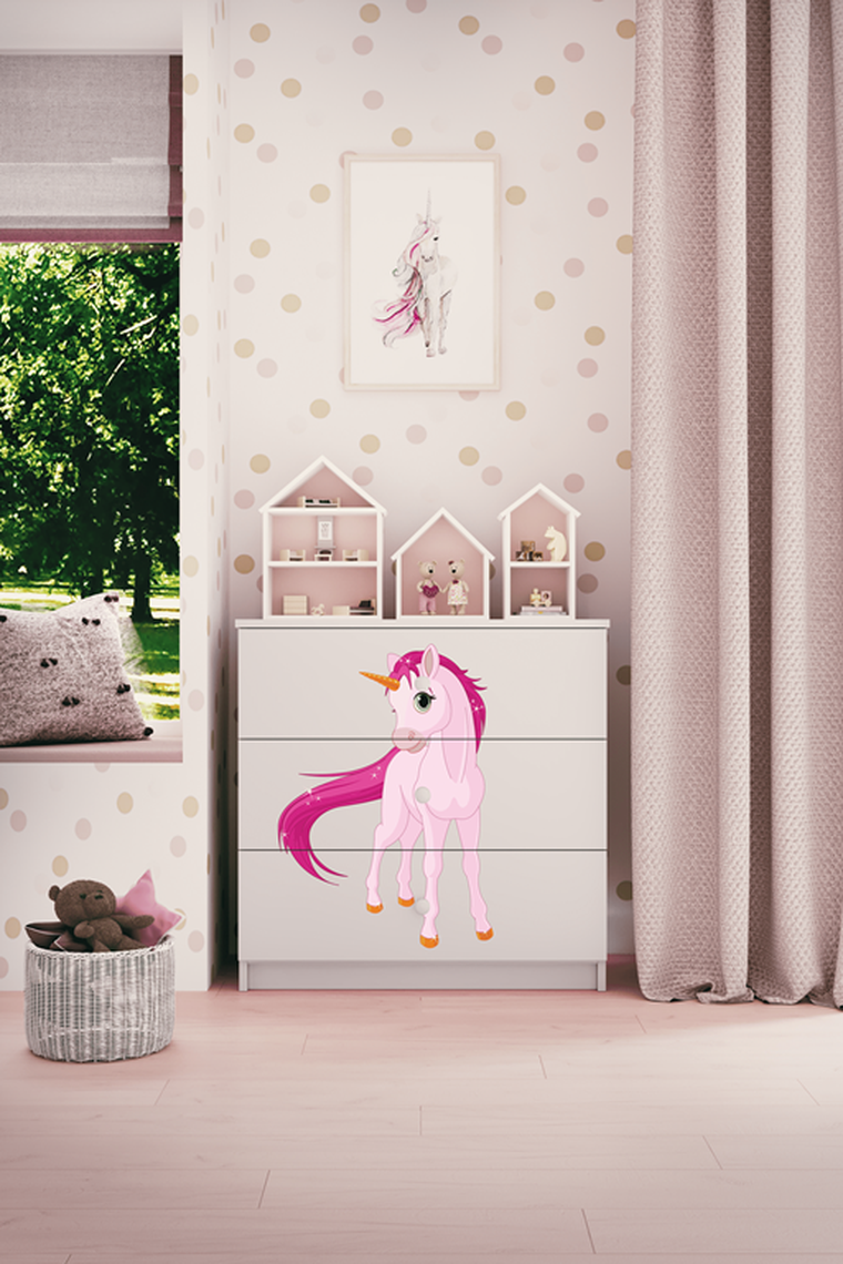 Kocot Kids, Babydreams, komoda, biała, jednorożec