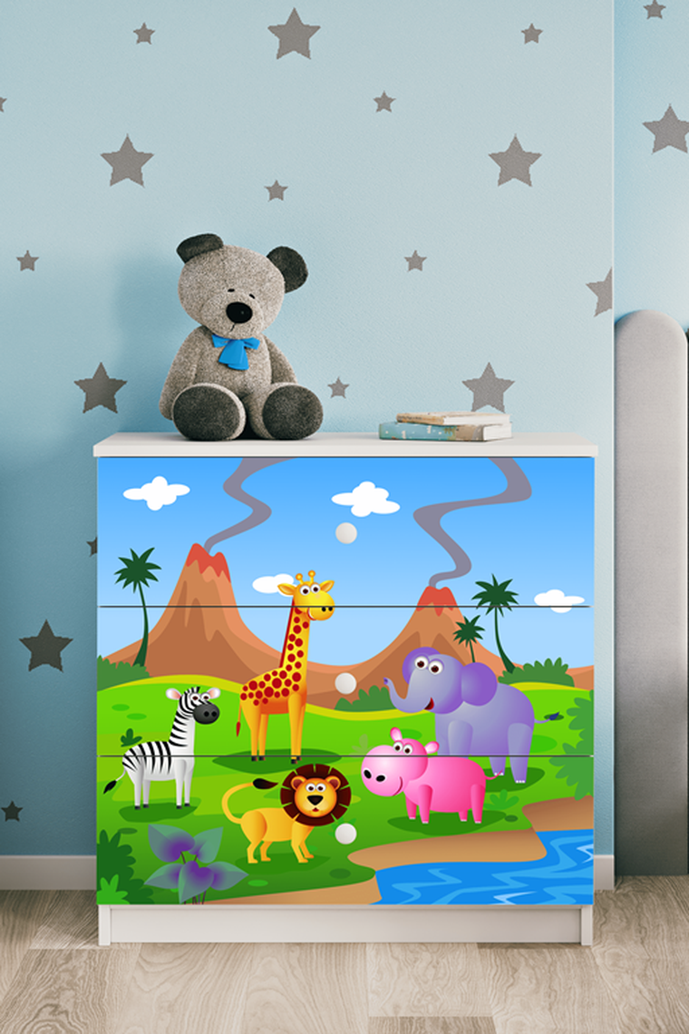 Kocot Kids, Babydreams, komoda, biała, safari