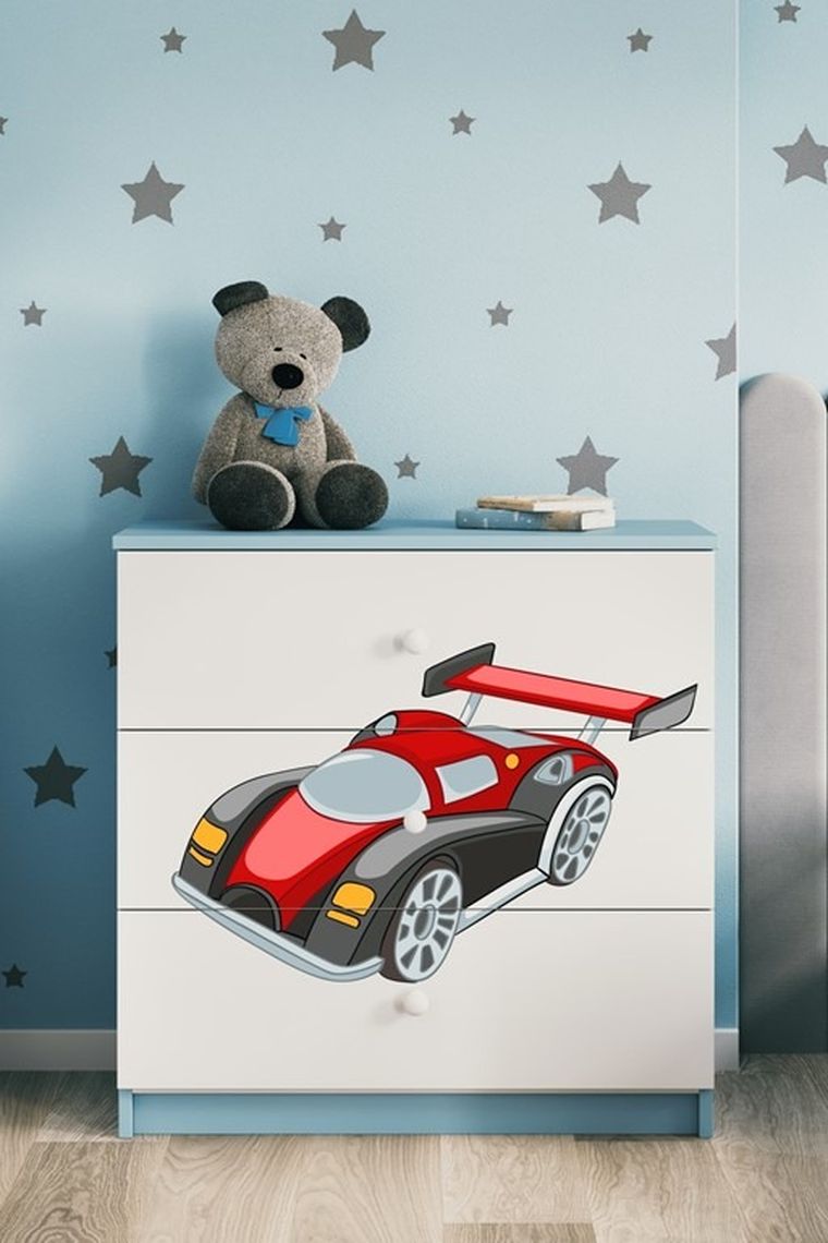 Kocot Kids, Babydreams, komoda, niebieska, auto wyścigowe