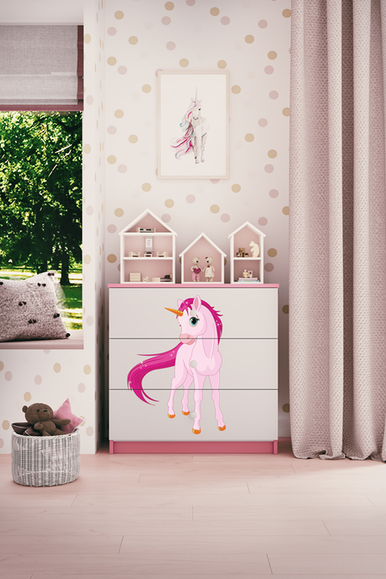 Kocot Kids, Babydreams, komoda, różowa, jednorożec