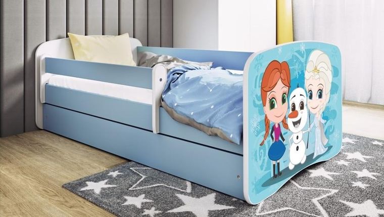 Kocot Kids, Babydreams, łóżko, niebieskie, zimowe księżniczki, 80-160 cm